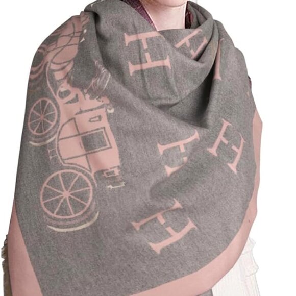 Pashmina Silky Shawl Pink Wrap 74.4" x 24.4" - Picture 7 of 7